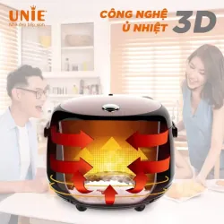 Nồi cơm điện UNIE UEC1572B dung tích 1.5L, lòng nồi gốm cao cấp