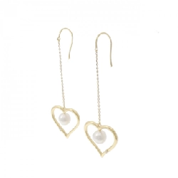 K18YG Bông tai ngọc trai Akoya hình trái tim 5.8mm - Hàng hiệu Chính hãng 868884