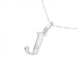 K18WG Chữ cái J Dây chuyền - Hàng hiệu Chính hãng 857271