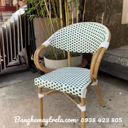 Ghế cafe nhựa giả mây khung nhôm 589056