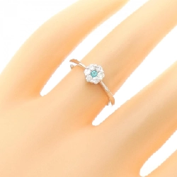 Nhẫn tourmaline K18WG hoa 0.03CT 668499