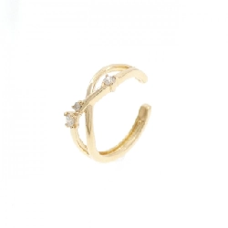 K18YG Bông tai kim cương một bên - Hàng hiệu Authentic 873329