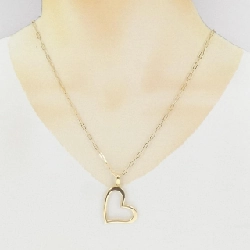 K18YG Dây chuyền hình trái tim - Hàng hiệu Authentic 857412