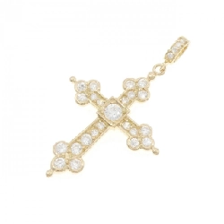 K14YG Cross Cubic Pendant - Hàng hiệu Authentic
