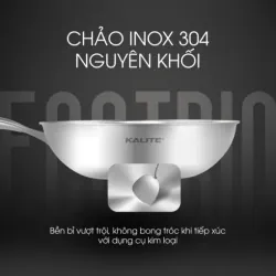 Bộ nồi chảo inox liền khối KALITE ECO Trio, inox 304 an toàn, cấu trúc 3 lớp, bắt từ tốt 931512