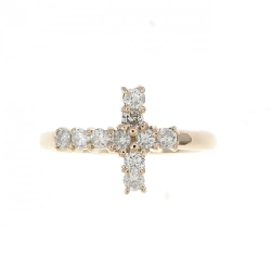 Nhẫn kim cương K18PG chéo 0.20CT - Hàng hiệu chính hãng 853651