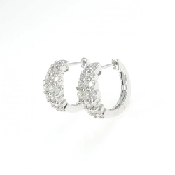 K18WG Bông tai kim cương hình vòng 1.00CT - Hàng hiệu Chính hãng 874237