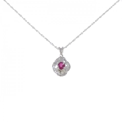 Dây chuyền ruby PT900/PT850 0.59CT - Hàng hiệu Chính hãng