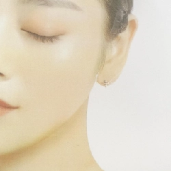 K18PG Bông tai kim cương chéo 0.12CT - Hàng hiệu Chính hãng 867116