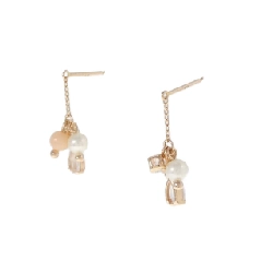 K18PG Đá màu Bông tai - Hàng hiệu Chính hãng 876871