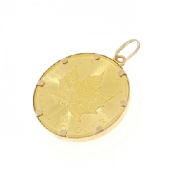 K18YG(枠) Đồng xu Mặt dây chuyền - Hàng hiệu Chính hãng 866160