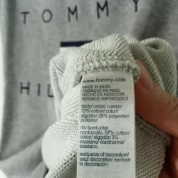 Áo sweater Tommy Hilfiger thêu chữ & logo màu xám 719765