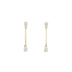 K18YG Bông tai kim cương 0.30CT - Hàng hiệu Chính hãng