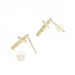 K18YG Bông tai kim cương chéo 0.20CT - Hàng hiệu Chính hãng 868743