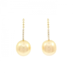 K18YG Bạch Ngọc Trai Bông Tai - Hàng hiệu Chính Hãng