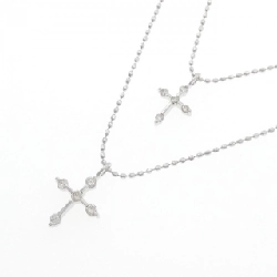 K18WG Dây chuyền kim cương chéo 0.15CT - Hàng hiệu Chính hãng 858544