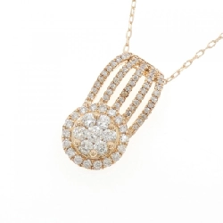 K18PG Hoa Kim Cương Dây Chuyền 0.75CT - Hàng hiệu Chính hãng 862357