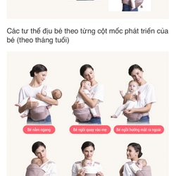 Địu Be Béar màu hồng cho bé tuổi từ 0+ 307712