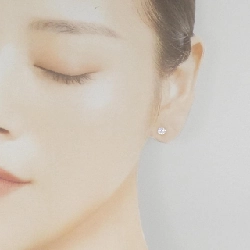 K18YG/ST Bông tai kim cương 0.309CT 0.336CT H SI2 EXT - Hàng hiệu Chính hãng 874696