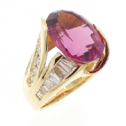 Nhẫn Tourmaline K18YG 6.30CT - Hàng hiệu Chính hãng