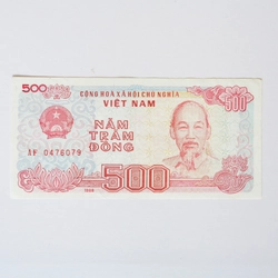 Tờ tiền 500 đồng xưa (AF 0476079)