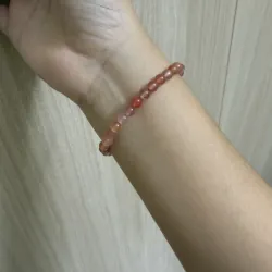 chuỗi vòng thuỷ tinh hồng 