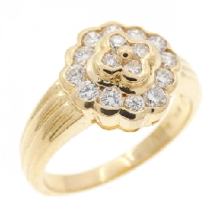 Nhẫn kim cương hoa K18YG 0.50CT