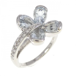 Nhẫn Aquamarine K18WG Hoa 1.32CT
