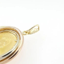 Mặt dây chuyền đồng xu 18K ba màu (khung) - Hàng hiệu Authentic 869622