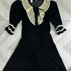 Váy nhung đen tiểu thư  975891