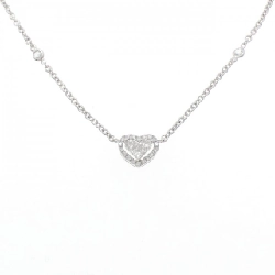 Dây chuyền kim cương hình trái tim 750WG - Hàng hiệu Authentic