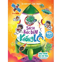 Sách Bóc dán khổng lồ - Bầu trời và vũ trụ - Đa ngữ Việt - Anh - Pháp - 40+ miếng dán vĩnh cửu - - LINHLANBOOKS - Sách Mẹ và bé