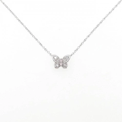 Dây chuyền kim cương hồng PT900/PT850 hình bướm 0.06CT - Hàng hiệu Chính hãng