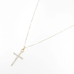 K18YG Dây chuyền hình chữ thập Cubic - Hàng hiệu Chính hãng 862036