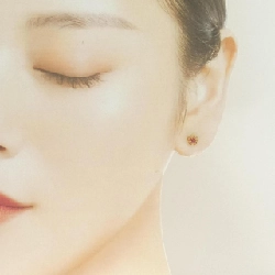 K18YG Bông tai Garnet - Hàng hiệu Chính hãng 867916