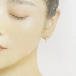 K18YG Bông tai kim cương chéo 0.40CT - Hàng hiệu Chính hãng 867512