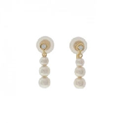 K18YG Bông tai ngọc trai Akoya - Hàng hiệu Authentic