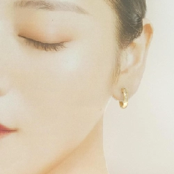 K18YG Bông tai kim cương hình vòng 0.30CT - Hàng hiệu Chính hãng 868314