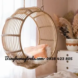 Xích đu mây tròn treo trần nhà 559271
