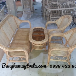 Bàn ghế sofa mây lưới 472912