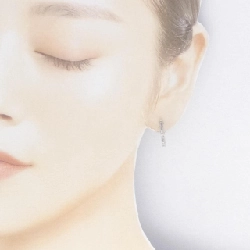 Bông tai kim cương 750WG/K18WG - Hàng hiệu Authentic 871537