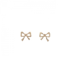 Bông tai ruy băng K18PG Samantha Tiara