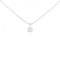 K18WG Solitaire Dây chuyền kim cương 0.145CT - Hàng hiệu Chính hãng