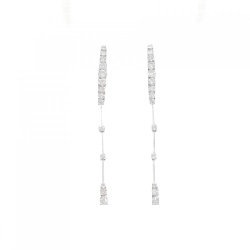 K18WG Bông tai kim cương - Hàng hiệu Authentic