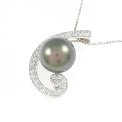 K18WG Ngọc trai đen dây chuyền 11mm - Hàng hiệu Chính hãng 856783