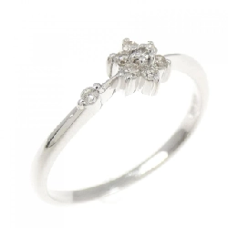 Nhẫn kim cương hoa K18WG 0.10CT - Hàng hiệu Authentic