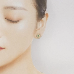 K18YG Bông tai Ngọc lục bảo 0.28CT - Hàng hiệu Chính hãng 868878