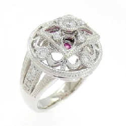 Nhẫn Ruby PT900 0.16CT - Hàng hiệu Chính hãng