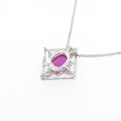 K18WG Dây chuyền Ruby 0.50CT - Hàng hiệu Chính hãng 861650