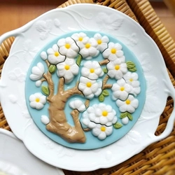 Khuôn rau câu sinh nhật, cưới hỏi hoa mai – Khuôn hình tròn loại 20 cm - Mã số 1276 342153